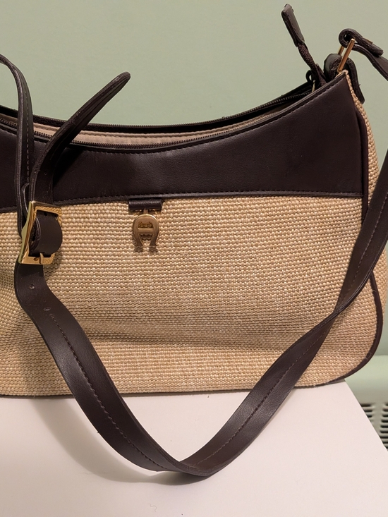 Etienne Aigner Handbags - Vintage Eitienne Aigner Jute Shoulder Bag
